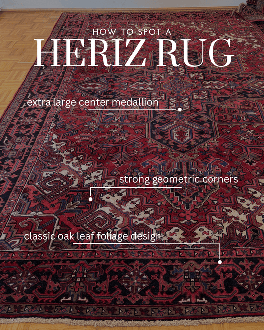 How to spot a Heriz Rug Old Bone New